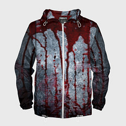 Мужская ветровка Кровь на металле текстура