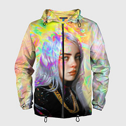 Ветровка с капюшоном мужская Billie Eilish, цвет: 3D-черный