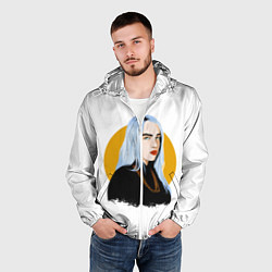 Ветровка с капюшоном мужская Billie Eilish, цвет: 3D-белый — фото 2