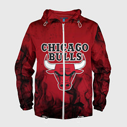 Ветровка с капюшоном мужская CHICAGO BULLS, цвет: 3D-белый