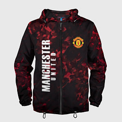 Ветровка с капюшоном мужская Manchester United, цвет: 3D-черный