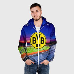 Ветровка с капюшоном мужская FC Borussia, цвет: 3D-белый — фото 2