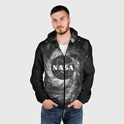Ветровка с капюшоном мужская NASA, цвет: 3D-черный — фото 2