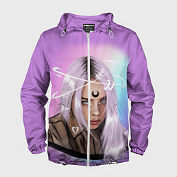 Ветровка с капюшоном мужская BILLIE EILISH, цвет: 3D-белый