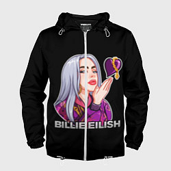 Ветровка с капюшоном мужская BILLIE EILISH, цвет: 3D-белый