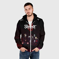 Ветровка с капюшоном мужская Slipknot, цвет: 3D-белый — фото 2