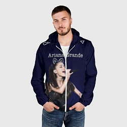 Ветровка с капюшоном мужская Ariana Grande Ариана Гранде, цвет: 3D-белый — фото 2