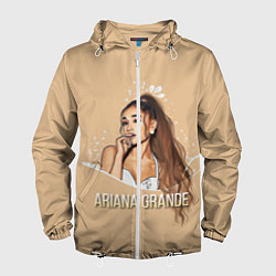 Ветровка с капюшоном мужская Ariana Grande Ариана Гранде, цвет: 3D-белый