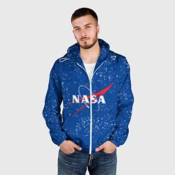 Ветровка с капюшоном мужская NASA, цвет: 3D-белый — фото 2