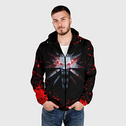 Ветровка с капюшоном мужская ВЕДЬМАК, цвет: 3D-черный — фото 2