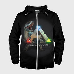 Ветровка с капюшоном мужская Ark Survival Evolved, цвет: 3D-белый