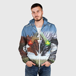 Ветровка с капюшоном мужская Ark Survival Evolved, цвет: 3D-белый — фото 2