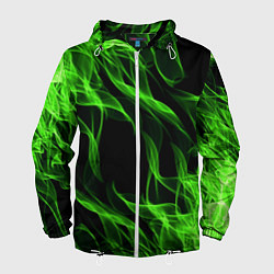 Ветровка с капюшоном мужская TOXIC FLAME, цвет: 3D-белый