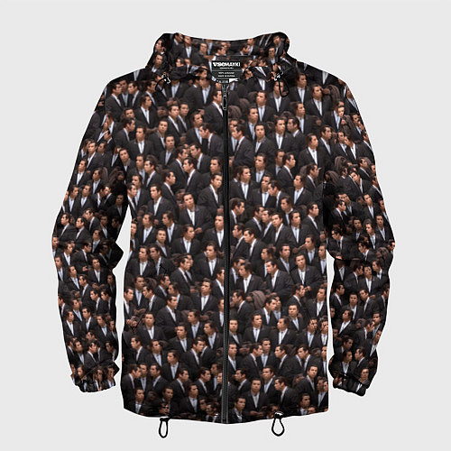 Мужская ветровка Растерянный Траволта / 3D-Черный – фото 1