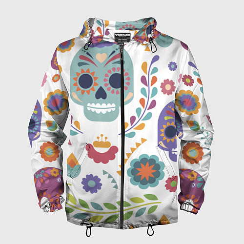 Мужская ветровка Мексиканские мотивы / 3D-Черный – фото 1