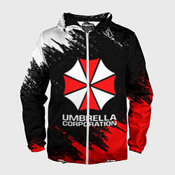 Ветровка с капюшоном мужская UMBRELLA CORP, цвет: 3D-белый