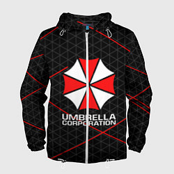 Ветровка с капюшоном мужская UMBRELLA CORP, цвет: 3D-белый