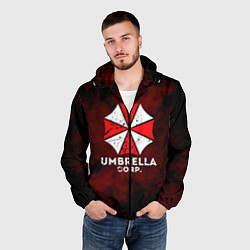 Ветровка с капюшоном мужская UMBRELLA CORP, цвет: 3D-черный — фото 2