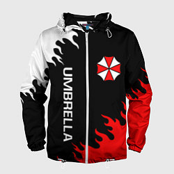 Ветровка с капюшоном мужская UMBRELLA CORP, цвет: 3D-белый