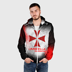 Ветровка с капюшоном мужская UMBRELLA CORP, цвет: 3D-белый — фото 2