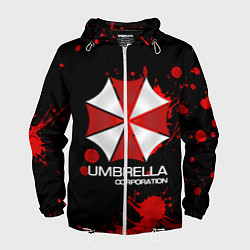 Ветровка с капюшоном мужская UMBRELLA CORP, цвет: 3D-белый