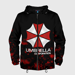 Ветровка с капюшоном мужская UMBRELLA CORP, цвет: 3D-черный