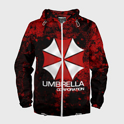 Ветровка с капюшоном мужская UMBRELLA CORP, цвет: 3D-белый