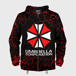 Ветровка с капюшоном мужская UMBRELLA CORPORATION, цвет: 3D-черный