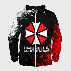 Ветровка с капюшоном мужская UMBRELLA CORPORATION, цвет: 3D-белый