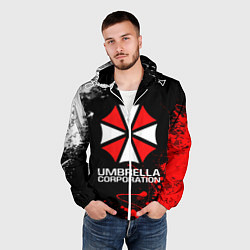 Ветровка с капюшоном мужская UMBRELLA CORPORATION, цвет: 3D-белый — фото 2