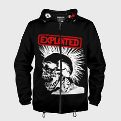 Ветровка с капюшоном мужская The Exploited, цвет: 3D-черный