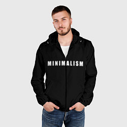 Ветровка с капюшоном мужская Minimalism, цвет: 3D-черный — фото 2