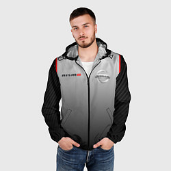 Ветровка с капюшоном мужская NISSAN NISMO, цвет: 3D-черный — фото 2