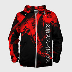 Ветровка с капюшоном мужская Bungou Stray Dogs, цвет: 3D-белый