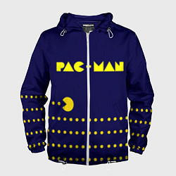 Ветровка с капюшоном мужская PAC-MAN, цвет: 3D-белый