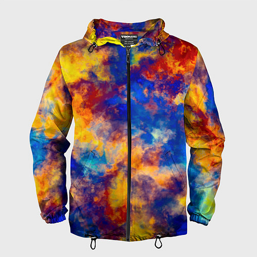 Мужская ветровка Огненно-синий полутон / 3D-Черный – фото 1