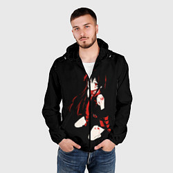 Ветровка с капюшоном мужская Anime Girl, цвет: 3D-черный — фото 2
