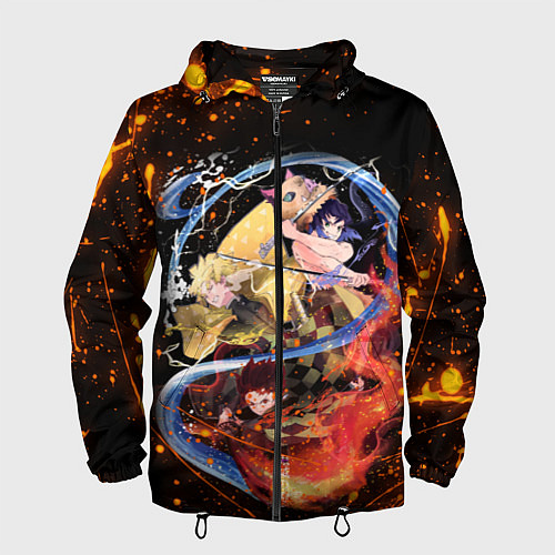 Мужская ветровка KIMETSU NO YAIBA / 3D-Черный – фото 1
