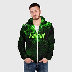 Ветровка с капюшоном мужская FALLOUT, цвет: 3D-белый — фото 2