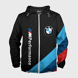 Ветровка с капюшоном мужская BMW M PERFORMANCE, цвет: 3D-белый