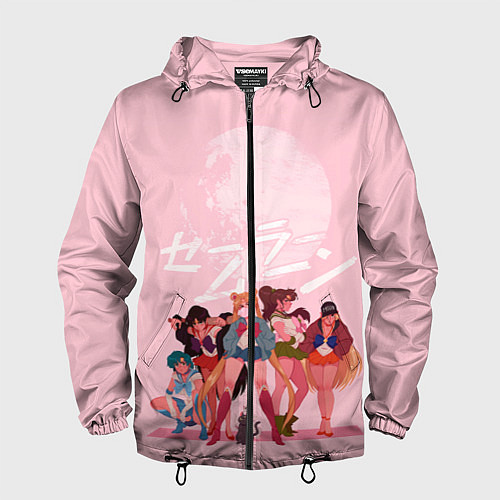 Мужская ветровка PINK SAILOR MOON / 3D-Черный – фото 1