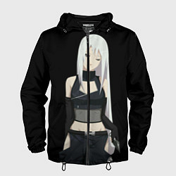 Ветровка с капюшоном мужская Ninja Girl, цвет: 3D-черный
