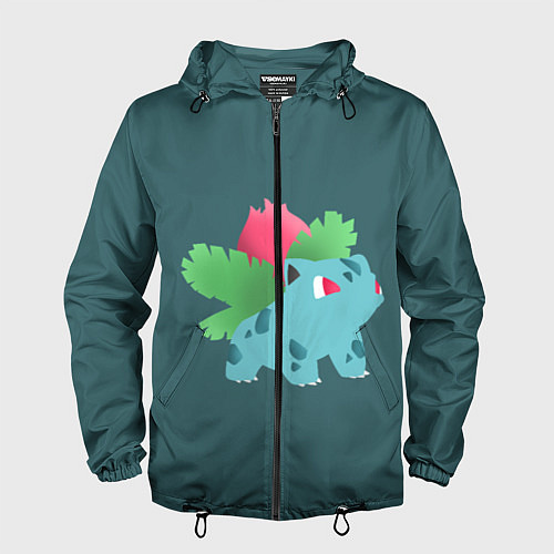 Мужская ветровка Pokemon Ivysaur / 3D-Черный – фото 1
