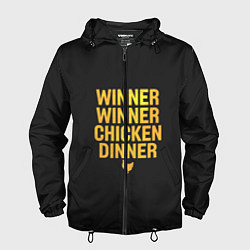 Ветровка с капюшоном мужская Pubg Top 1, цвет: 3D-черный