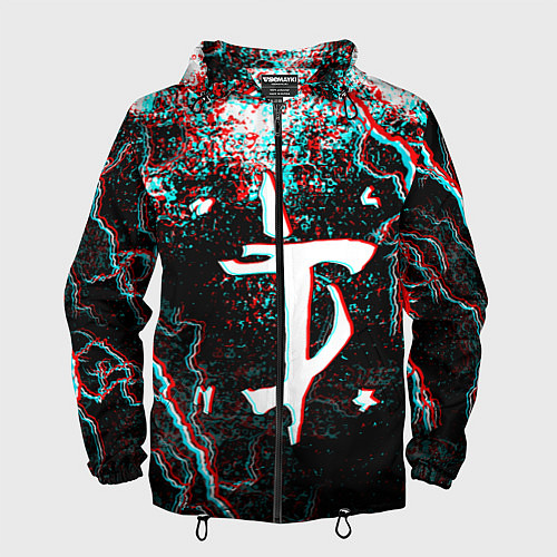 Мужская ветровка DOOM ETERNAL GLITCH / 3D-Черный – фото 1