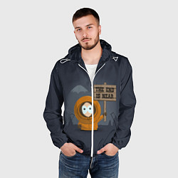 Ветровка с капюшоном мужская Kenny, цвет: 3D-белый — фото 2