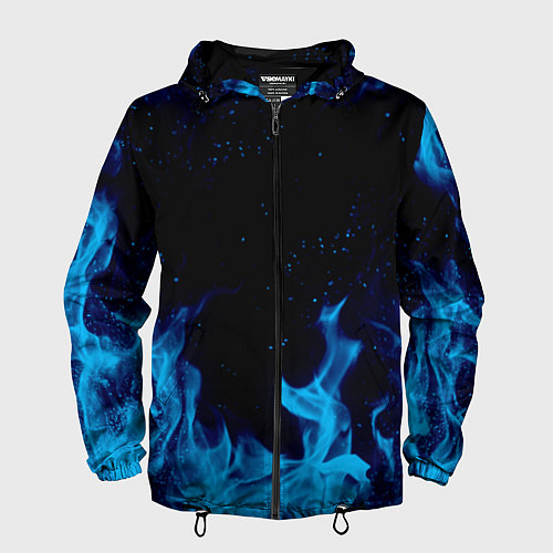 Мужская ветровка СИНИЙ ОГОНЬ / 3D-Черный – фото 1