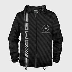 Ветровка с капюшоном мужская Mercedes Carbon, цвет: 3D-черный