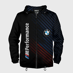 Ветровка с капюшоном мужская BMW PERFORMANCE, цвет: 3D-черный