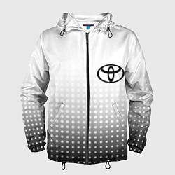 Ветровка с капюшоном мужская Toyota, цвет: 3D-черный